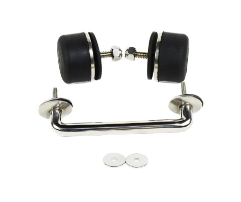 Kentrol 97-18 Jeep Wrangler TJ/JK Windshield Tie Down Kit - Polished Silver
