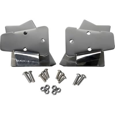 Kentrol 03-06 Jeep Wrangler TJ Mirror Relocation Bracket Pair - Polished Silver