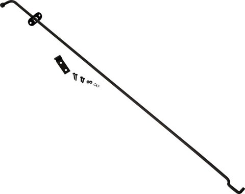Kentrol 72-86 Jeep Wrangler CJ Hood Prop Rod - Powdercoat Black