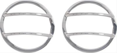 Kentrol 07-18 Jeep Wrangler JK Front Marker Covers Pair - Polished Silver