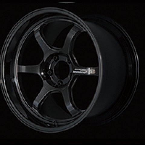 Advan R6 18x7.5 +44 5x112 Racing Titanium Black Wheel