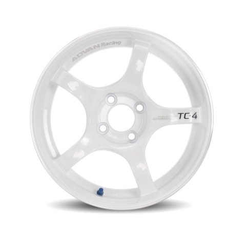 Advan TC4 16x8.0 +38 4x100 Racing White Metallic Wheel (No Ring)
