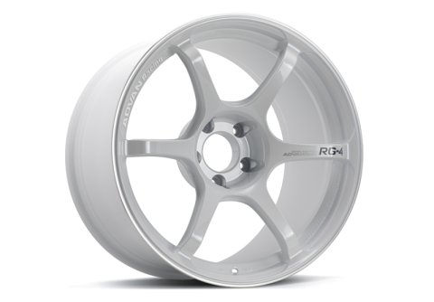 Advan RG-4 18x8.5 +30 5x114.3 Racing White Metallic and Ring Wheel