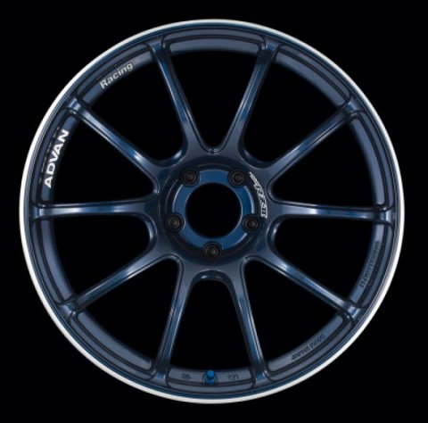 Advan RZII 17x7.5 +38 4x100 Racing Indigo Blue Wheel