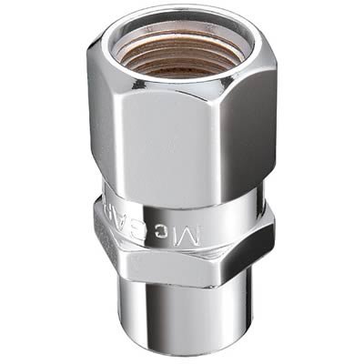 McGard Hex Lug Nut (Drag Racing Short Shank) M12X1.5 / 13/16 Hex / 1.6in. Length (4-Pack) - Chrome