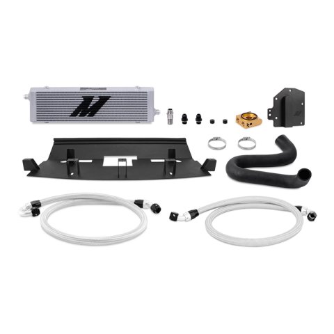 Mishimoto 18+ Ford Mustang GT RHD Oil Cooler Kit Silver Thermostatic