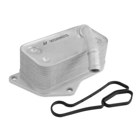 Mishimoto Oil Cooler Kits MMOC-N5X-06 Fluid Coolers, Transmission Oil, Plate Style, Aluminum, Silver, Stock Inlet/Outlet, BMW, Each