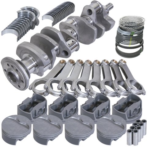 Eagle Chevy 350 3.750in Crank 6.000in H-Beam -5cc Flat Top 4.040in Pistons Rotating Assembly