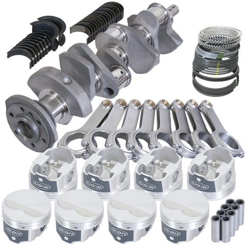Eagle Chevy 350 3.480in Crank 5.700in H-Beam -3.7cc Flat Top 4.000in Pistons Rotating Assembly