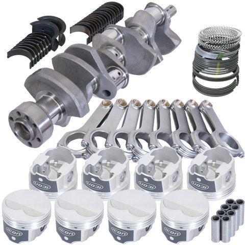 Eagle Chevy LT1 350 1Pc 3.480in Crank 5.700in H-Beam -3.7cc 4.060in Pistons Rotating Assembly