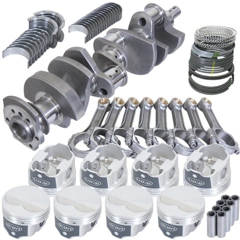 Eagle Chevy 350 3.480in Crank 5.700in I-Beam Rods -3.7cc Flat Top 4.030in Pistons Rotating Assembly
