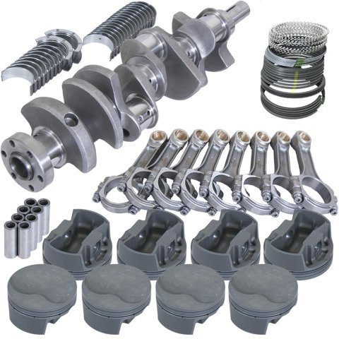 Eagle Ford 289/302 3.250in Crank 5.400in I-Beam Rods -6cc Flat Top 4.125in Pistons Rotating Assembly