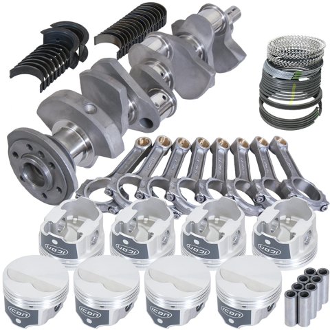 Eagle Chevy 350 3.480in Crank 5.700in I-Beam Rods -3.7cc Flat Top 4.060in Pistons Rotating Assembly
