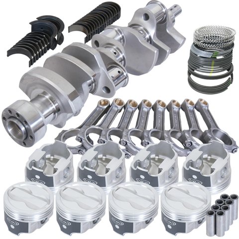 Eagle Chevy LT1 350 1Pc 3.750in Crank 5.700in I-Beam Rods -18cc 4.000in Pistons Rotating Assembly