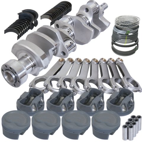 Eagle Chevy 350 1Pc 3.750in Crank 6.000in H-Beam -16cc Inv Dome 4.060in Pistons Balanced Assembly