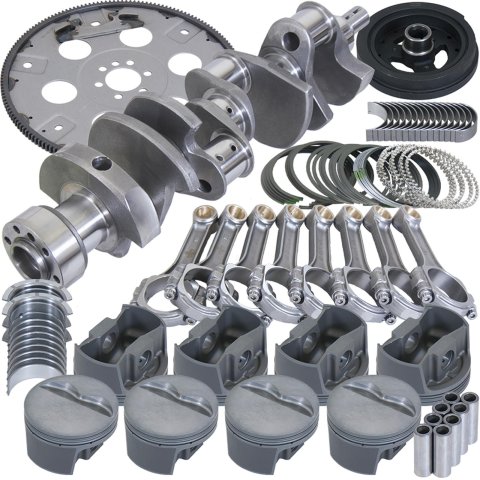 Eagle Chevy 350 1Pc 3.750in Crank 5.700in I-Beam Rods 4.060in Pistons 168 Tooth FP Balanced Assembly