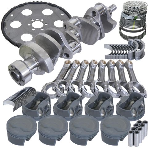 Eagle Chevy 350 1Pc 3.750in Crank 6.000in I-Beam Rod 4.060in Pistons 153 Tooth FP Balanced Assembly