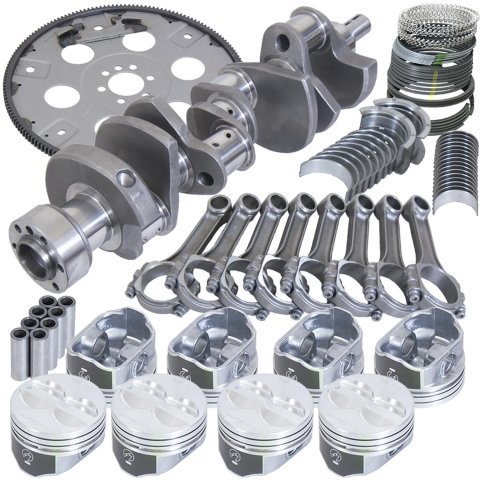 Eagle Chevy 350 1Pc 3.480in Crank 5.700in I-Beam Rods 4.040in Pistons 168 Tooth FP Balanced Assembly