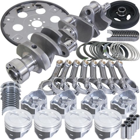 Eagle Chevy 350 1Pc 3.750in Crank 5.700in I-Beam Rods 4.000in Pistons 168 Tooth FP Balanced Assembly