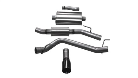 Corsa 2020-2025 Jeep Gladiator JT 3.0in Cat-Back Single Touring Side Exit w/ 4.0in Black Tip