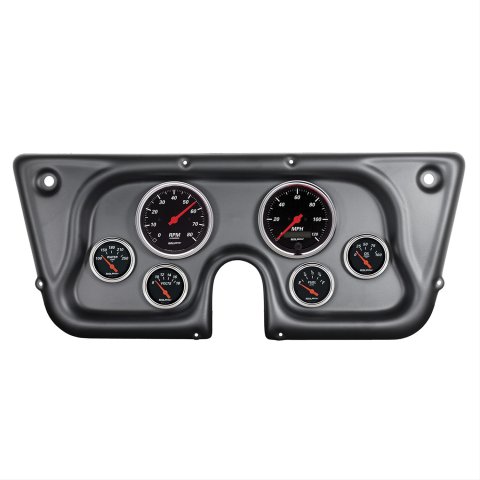 Autometer Designer Black 67-72 Chevy Truck C/K/K5/Suburban Dash Kit 6pc Tach/MPH/Fuel/Oil/WTMP/Volt