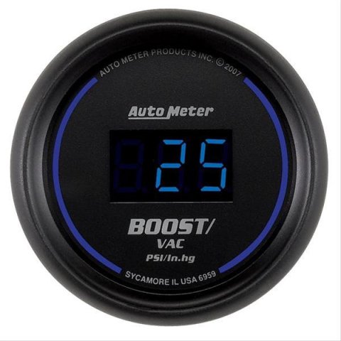 Autometer Cobalt Digital 52.4mm Black Vacuum/Boost Gauge