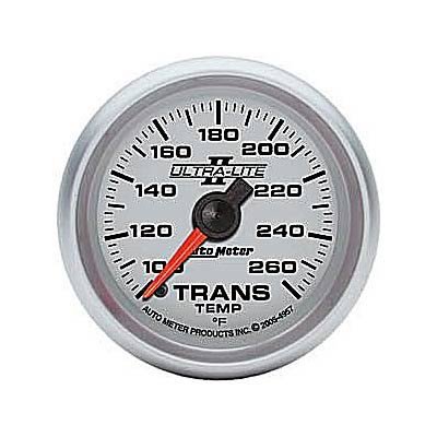 Autometer Ultra-Lite II 2-1/16in Transmission Temperature 100-260 Deg F Digital Stepper Motor Gauge