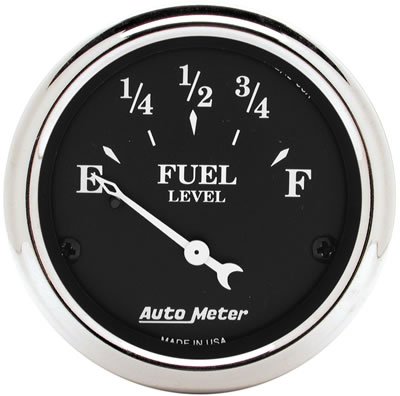 Autometer 2 1/16in Old Tyme 0-30 Ohm Electronic Fuel Level Gauge - Black