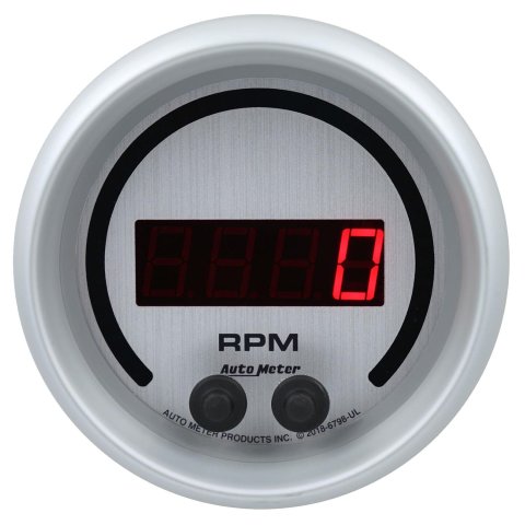 Autometer 85.7mm Silver 0-16K RPM Tachometer Ultra-Lite Elite Digital Gauge
