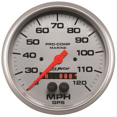 Autometer Marine Silver Ultra-Lite 5in 120mph GPS Speedometer