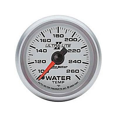 Autometer Ultra-Lite II 52mm 100-260 Deg F Full Sweep Electric Water Temperature Gauge