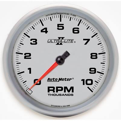 Autometer Ultra-Lite II 5 Inch 10000 RPM In-Dash Tachometer