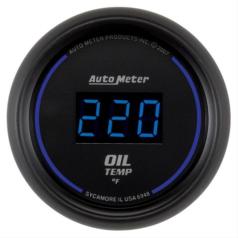 Autometer Cobalt Digital 52.4mm 0-340 deg F Oil Temperature Gauge