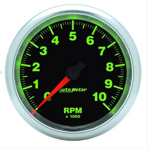 Autometer GS 3-3/8in 10000 RPM In-Dash Tachometer Gauge