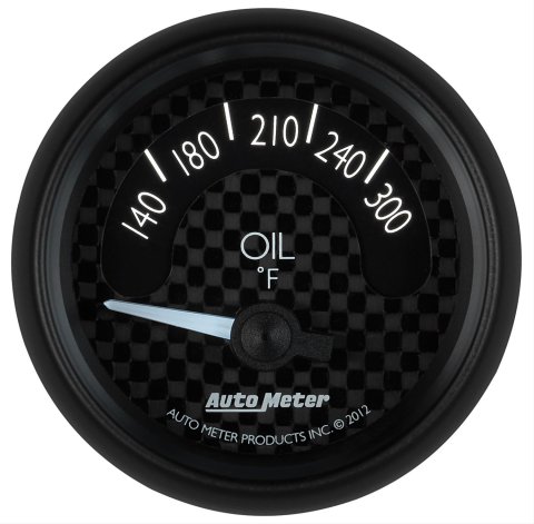 Autometer GT Series 52mm Short Sweep Electronic 140-300 Deg F Oil Temperature