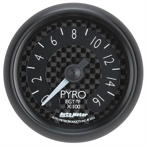 Autometer GT Series 52mm Full Sweep Electronic 0-1600 Deg F EGT/Pyrometer Gauge