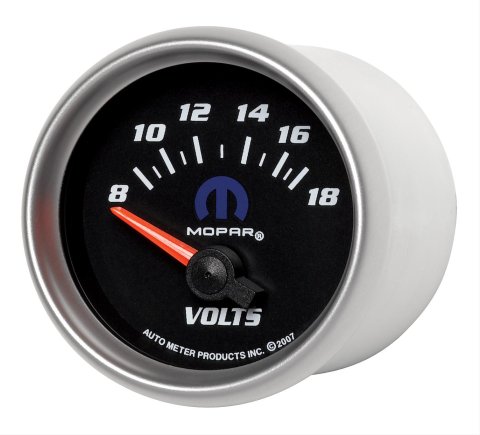 Autometer Mopar 52.4mm SSE 8-18 Volts Voltmeter Gauge