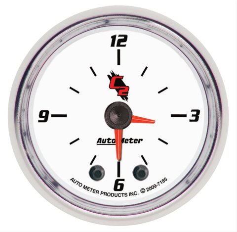 Autometer C2 2-1/6in 12 Hour Analog Clock Gauge