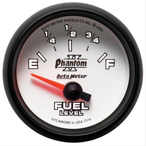 Autometer Phantom II 2-1/16in 240E - 33F OHM Electric Fuel Level Gauge