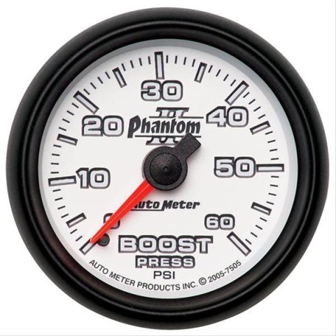 Autometer Phantom II 52.4mm Mechanical 0-60 PSI Boost Gauge