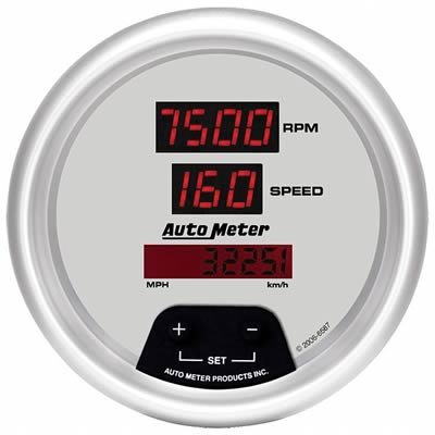 Autometer Ultra-Lite 3 3/8in 8000 RPM/ 160mph Digital Tach Speedo Combo