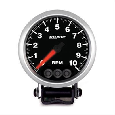 Autometer Elite Street Progressive Shift Light 3-3/8in Tachometer 0-10,000 RPM PED Mount