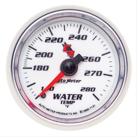 Autometer C2 52mm Mechanical 140-280 Deg F Water Temperature Gauge