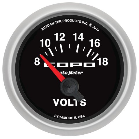 Autometer 52mm 18V Electric Voltmeter Chevrolet COPO Camaro