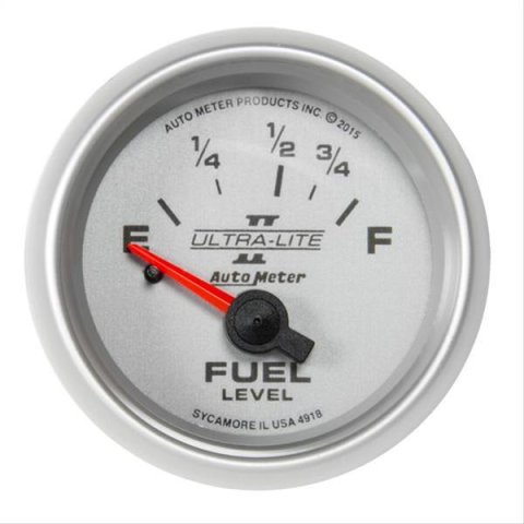 Autometer Ultra-Lite II Gauge Fuel Level 2 1/16in 16e To 158f Elec Ultra-Lite II