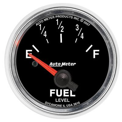 AutoMeter Gauge Fuel Level 2-1/16in. 240 Ohm(e) to 33 Ohm(f) Elec Gs