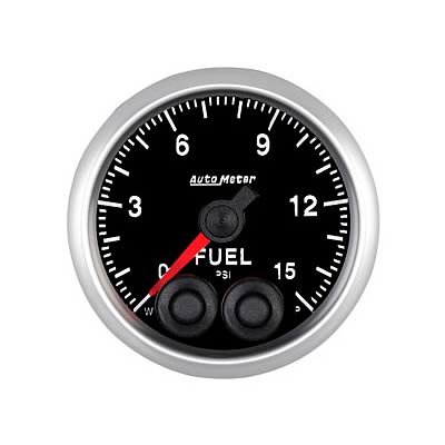AutoMeter Gauge Fuel Press 2-1/16in. 15PSI Stepper Motor W/Peak & Warn Elite