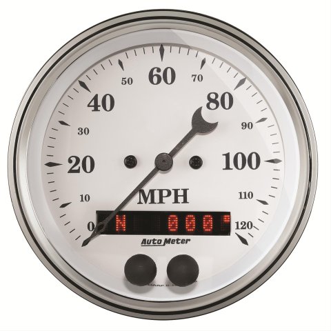 AutoMeter Gauge Speedometer 3-3/8in. 120MPH GSP Old Tyme White