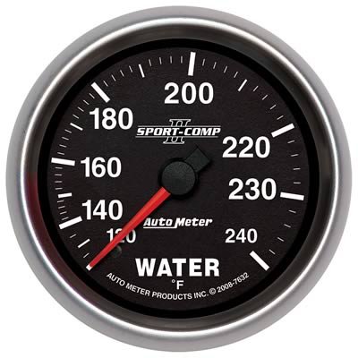 AutoMeter Gauge Water Temp 2-5/8in. 120-240 Deg. F Mechanical Sport-Comp II