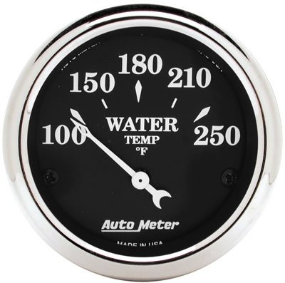 Autometer 2 1/16in 250 Degree F Old Tyme Electric Water Temp Gauge